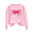 thumbnail image 3 of BEFOKA Shirts For Women Long Sleeve Valentine'S Day Crewneck Sweatshirt Love Heart Printed Casual Blouse Tops Black Going Out Top Pullover Sweatshirts Bow Graphic Tshirts Gifts Tee Tops, 3 of 5