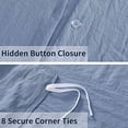 thumbnail image 3 of White Ruffled Duvet Cover Twin, 2PCS Soft Washed Microfiber Vintage French Country Duvet Cover Set for Kids Girls, White, 68x90 in, 3 of 9