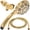 Polished Brass, variant on Aqua Elegante 6 Function Handheld Shower Head Kit with Shower Hose & Mount - 2.5 GPM - Chrome