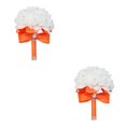 thumbnail image 1 of Minnieouse Ramo de boda colorido - Materiales de bajo mantenimiento Flores Ramo de novia Decoración de boda Cinta naranja Cinta Naranja 2Conjunto, 1 of 6