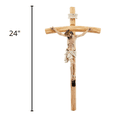 thumbnail image 3 of Jeweled Cross JC-0004 Val Gardena Wood Crucifix with Hand Painted Corpus, 3 of 7