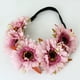 thumbnail image 2 of Boho Verano Playa Estilo Margarita Flor Flor Frente Guirnalda Pelo Banda Rosa Sunnimix Venda de la flor, 2 of 7