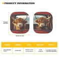 thumbnail image 6 of Binienty Automobile Front Windshield Sun Shade Funny Highland Cow Sun Protector For Car Windshield Window Shades Cover Sun Visor Shield 25.5x28.5 Inches, 6 of 7