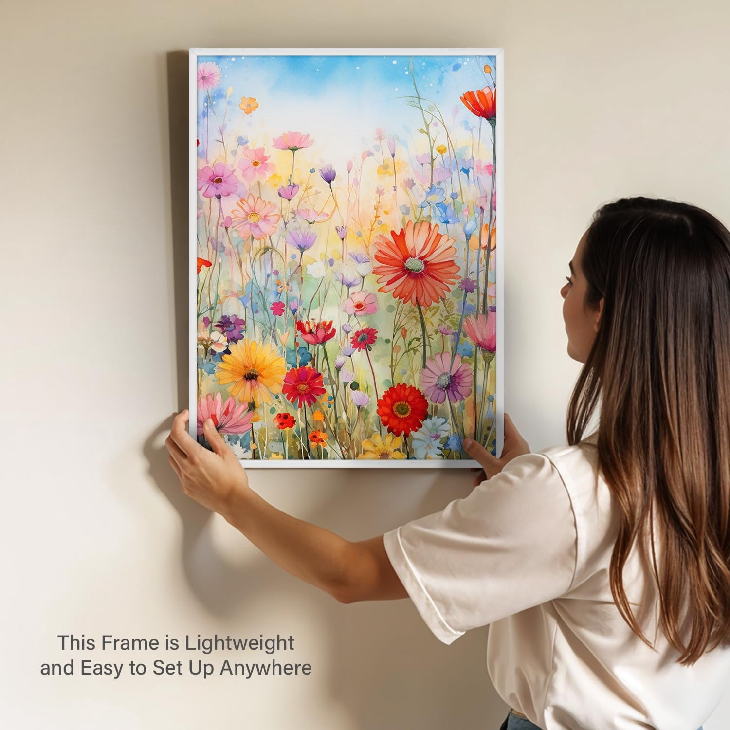Plexon Poster Picture Frame for Wall, Picture Gallery Photo Frame 18x24, Large, White