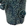 thumbnail image 4 of Benjara 17" Vase with Barnacle Design & Floral Details- Blue Ceramic Finish, 4 of 6