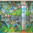 thumbnail image 2 of Floral Human Eye On Creative Background Semi Sheer Curtains Window Voile Drapes Panels Treatment-55x78in for Living Room Bedroom Kids Room, 2 Pieces, 2 of 4