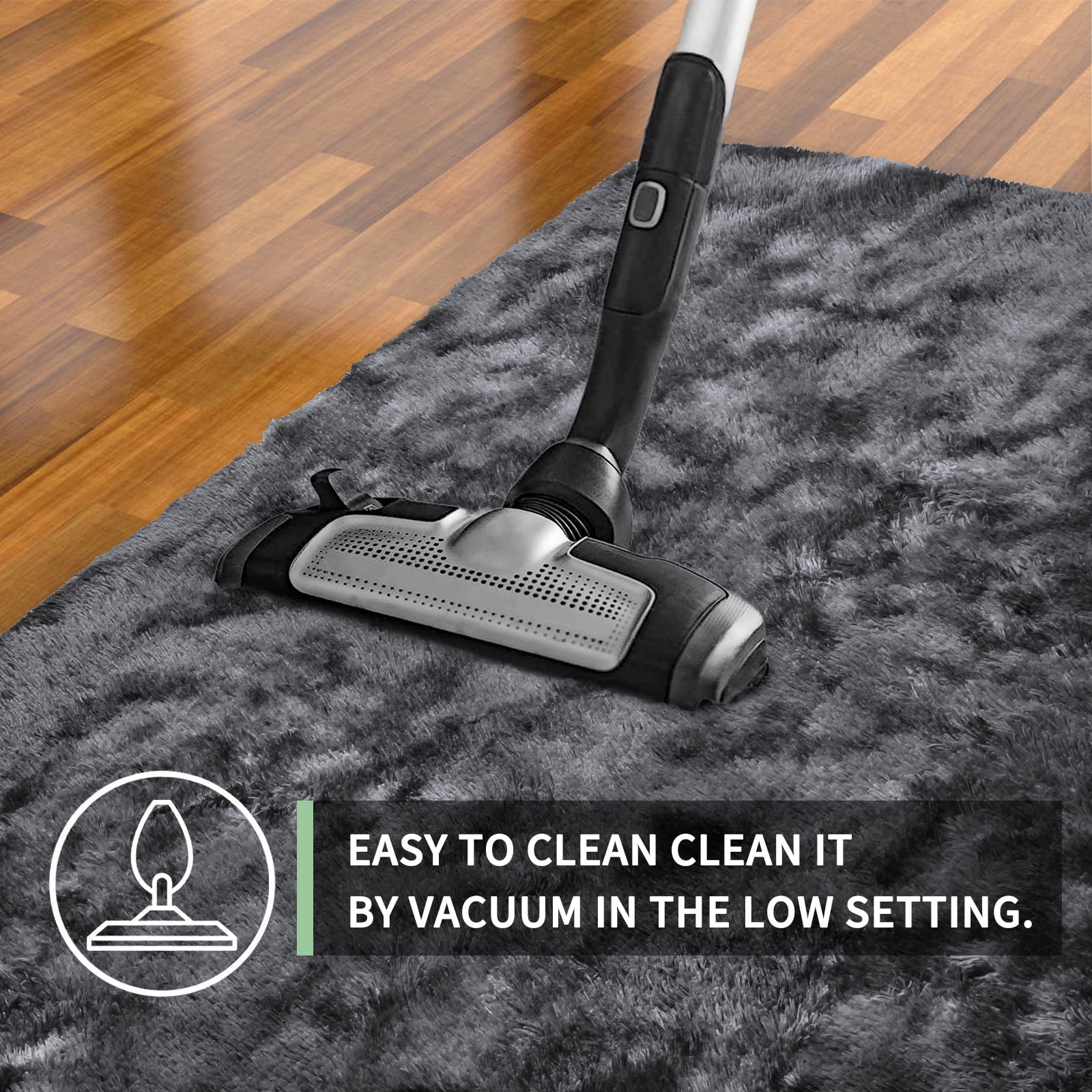 Solid Color Fluffy Rugs, Non-slip Soft Shaggy Floor Carpet Mats & Rugs for Room Decor, Washable Non-slip Area Rug, Modern-style Decorative Carpets for Home Livingroom Bedroom, Tie-dye Dark Gray