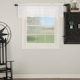 thumbnail image 2 of VHC Brands Farmhouse 16"x72" Valance White Rod Pocket Kitchen Window Curtains, 2 of 8