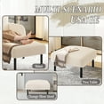 thumbnail image 5 of Footrest Ottomans UNITED WE WIN Small Ottoman Footstool with Legs, Corduroy Fabric Ottoman Foot Stool with Soft Padded seat, Square Footstool Footstool for Living Room,Storage Ottomans, 5 of 8