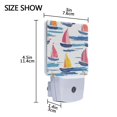 thumbnail image 4 of Yayeee LED Plug in Night Light for The Home with Auto Dusk to Dawn Light Sensors, 2 Pack, Pink Hand Drawn Sailboats, 4 of 6