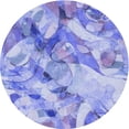 thumbnail image 1 of Ahgly Company Tapis Rond Lavable en Machine Intérieur Transitionnel Bleu Pastel, 3 Pieds Rond, 1 of 7