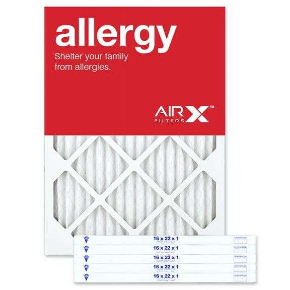 AIRx Filters 16x22x1 Air Filter MERV 11 Pleated HVAC AC Furnace Air Filter, Allergy 6-Pack, Made in the USA