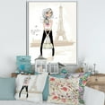 thumbnail image 3 of Designart Cute Girl By The Tour Eiffel In Paris FLOAT FRAME WALL ART, 3 of 4