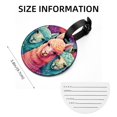 thumbnail image 5 of Alpaca 2Pcs PU Leather Round Luggage Tags with Privacy Cover and Name ID Tag for Suitcase, Handbags, Backpacks, School Bags, 5 of 6