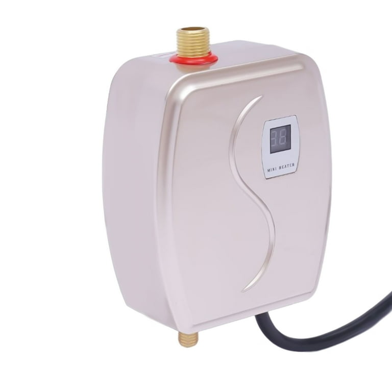 Anqidi Mini Instant Hot Water Heater, IPX4 Stainless Steel 3000W Electric  Tankless Water Heater for Kitchen Washing 110V (Gold) - Walmart.com
