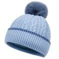 thumbnail image 4 of Gubotare Toddler Boy Hat and Glove Set Kids Winter Hat Gloves Scarf Set, Girls Toddler Children Beanie with Pom Knit Neck Warmer Gaiter Mittens Fleece Lined Set (Sky Blue,2-8 Years), 4 of 9