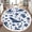 Color 1, variant on Washable Non Slip 6ft Round Rug, Line art Leafy emboss surface white 3d Embossed relief leaves Circle Area Rugs with Tassels Carpet for Nursery Bedroom Living Room Playroom Tent Rug
