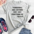 thumbnail image 2 of Thunderbolt And Lightning Very Very Frightening Me - Galileo Shirt, Unisex Women's Men's Shirt Rock Lyric T, Heather Ash, 3X-Large, 2 of 6