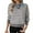 Grey, variant on Collared Sweaters for Women, Yigetop Women's Button Down Long Sleeve Crewneck Crop Cardigan Sweater Cute Knitwear Clothes Sweater with Collared Shirt Attached Women Black L