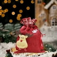 thumbnail image 6 of Christmas Candy Bag Gift Wrapping Shopping Burlap Drawstring Bag, 6 of 6