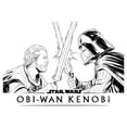 thumbnail image 2 of Men's Star Wars: Obi-Wan Kenobi Darth Vader vs Kenobi Sketch Lightsaber Duel Graphic Tee White 2X Large, 2 of 5