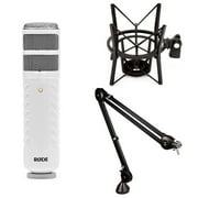 Rode Podcaster, Broadcast Quality Cardioid Dynamic USB Microphone for Computers - Bundle With Rode PSM1 Shock Mount, Rode PSA-1 Professional Studio Bo