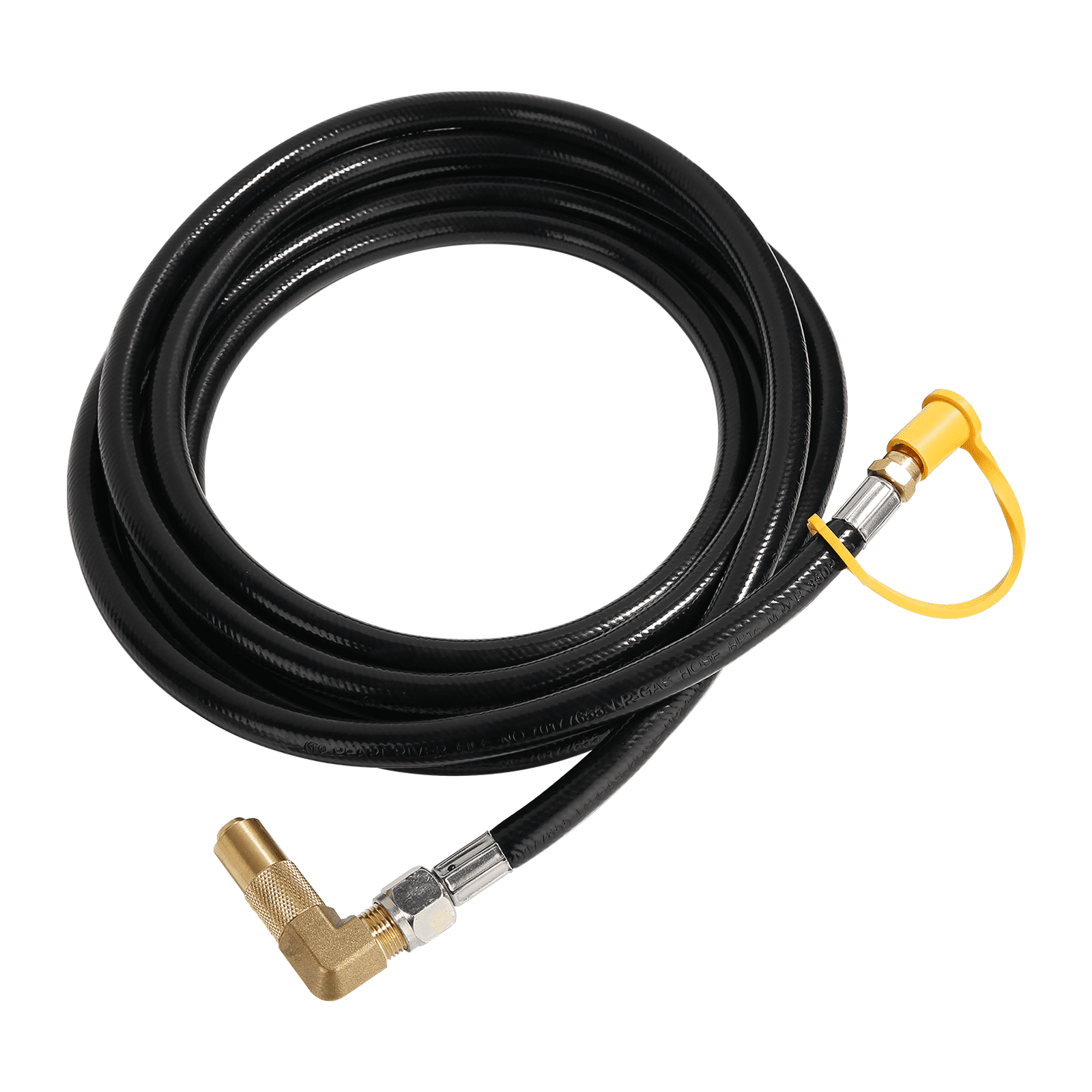 Roastove Propane Elbow Adapter with Extension Hose, 12 FT RV 1/4" Quick