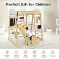 thumbnail image 6 of Infans Indoor Playground Climbing Gym Kids Wooden 8 in 1 Climber Playset  for Children, 6 of 7