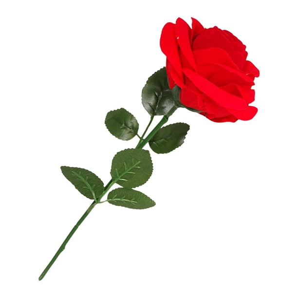 Caja de anillo de rosa de terciopelo rojo, soporte de anillo de San Valentín, anillo de propuesta de Navidad, caja de regalo de joyería, caja de