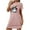 Pink, variant on Xfvqtps Womens Nightgown Cool Chest Print Ghost Cropped Short Sleeve Crewneck Solid Color Fashion Comfortable Pajamas Green