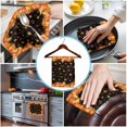 thumbnail image 3 of Orange Fall 1 Pack Kitchen Towel, Water Absorbent Dish Towel, Black Maple Leaf Pumpkins Thanksgiving Decorative Hand Towels - Quick Drying Cloth for Cooking Baking, 18x28 Inch, 3 of 8