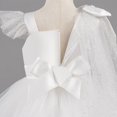 thumbnail image 6 of IBTOM CASTLE Toddler Baby Girls Shiny Sequin Heart Pageant Dress Sequins Heart Tulle Tutu Dress Flower Wedding Princess Birthday Party Prom Gown 12-18 Months White, 6 of 7