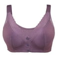thumbnail image 5 of zuwimk Bras For Women,Women's Bra Mid Impact Zip Front Sports Bra Purple,42, 5 of 5