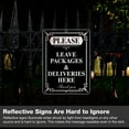 thumbnail image 5 of Faittoo 2-Pack Black Delivery Dropoff Sign - 14x10 inch Reflective Aluminum, UV Protected Weatherproof, Durable Ink, Easy Install, 5 of 6
