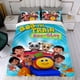 thumbnail image 4 of Bob el Tren Conjunto de sábanas temático, trío de piezas, cómodo y amigable con la piel, diseño único, regalo de decoración para el hogar para familiares, amigos y fans, 90 cm * 190 cm, 4 of 6