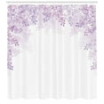 thumbnail image 2 of Ambesonne White, Purple, Multi-color Floral Polyester Shower Liner, 69" x 70", 2 of 2