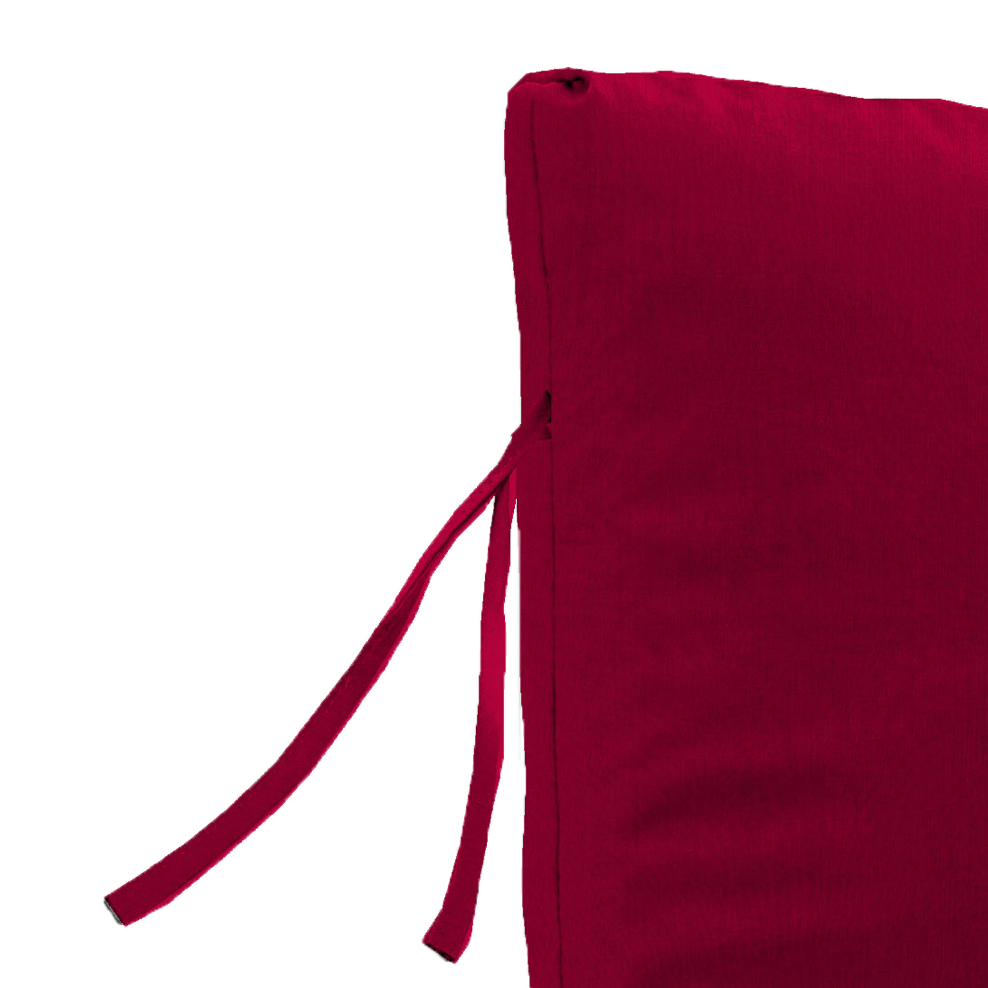 Jordan Manufacturing 44" x 22" Barn Red Solid Rectangular Outdoor Chair Cushion with Ties