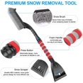 thumbnail image 3 of Car Snow Scraper and Brush, 2-in-1 Snow Brush and Ice Scraper Detachable Car Scraper Snow Brush Set Car Snow Remover with Foam Grip Snow Removal Tool for Cars/Doors/Windows/Windshields, Red, 3 of 7