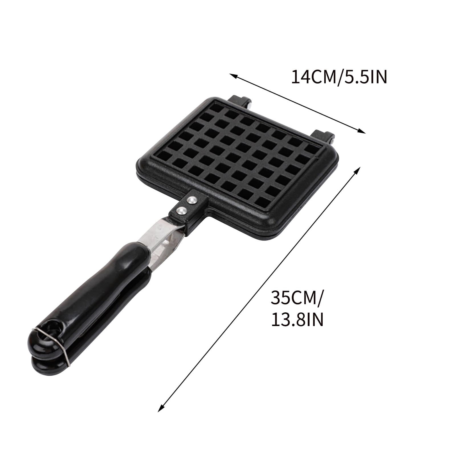 Wovilon Non-Stick Cast Aluminum Stovetopiron, 5.5 Inches Campingmaker Pan, Portable Stove Top Aluminummaker Pan for Family Breakfast Baking