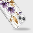 thumbnail image 3 of iPhone 15 Clear Design Case - Purple Wildflower, 3 of 5