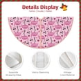 thumbnail image 3 of Balery Cute Watermelon Flamingo Printed Christmas Tree Skirt , Merry Christmas Party Christmas Tree Decoration,Adjustable Tree Skirt-30", 3 of 6