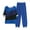 Blue, variant on Women Set Aofany Women's Summer Patchwork Short Sleeve Round Neck Cropped Top With Casual Straight Pants Suit Set Lounge Plus Size Cotton Linen Two Piece Set