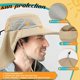 thumbnail image 2 of Sombreros unisex para exteriores, protector solar, ala ancha, sombrero de pesca, solapa para el cuello, UPF 50+, color caqui Sincero Electrónica, 2 of 5