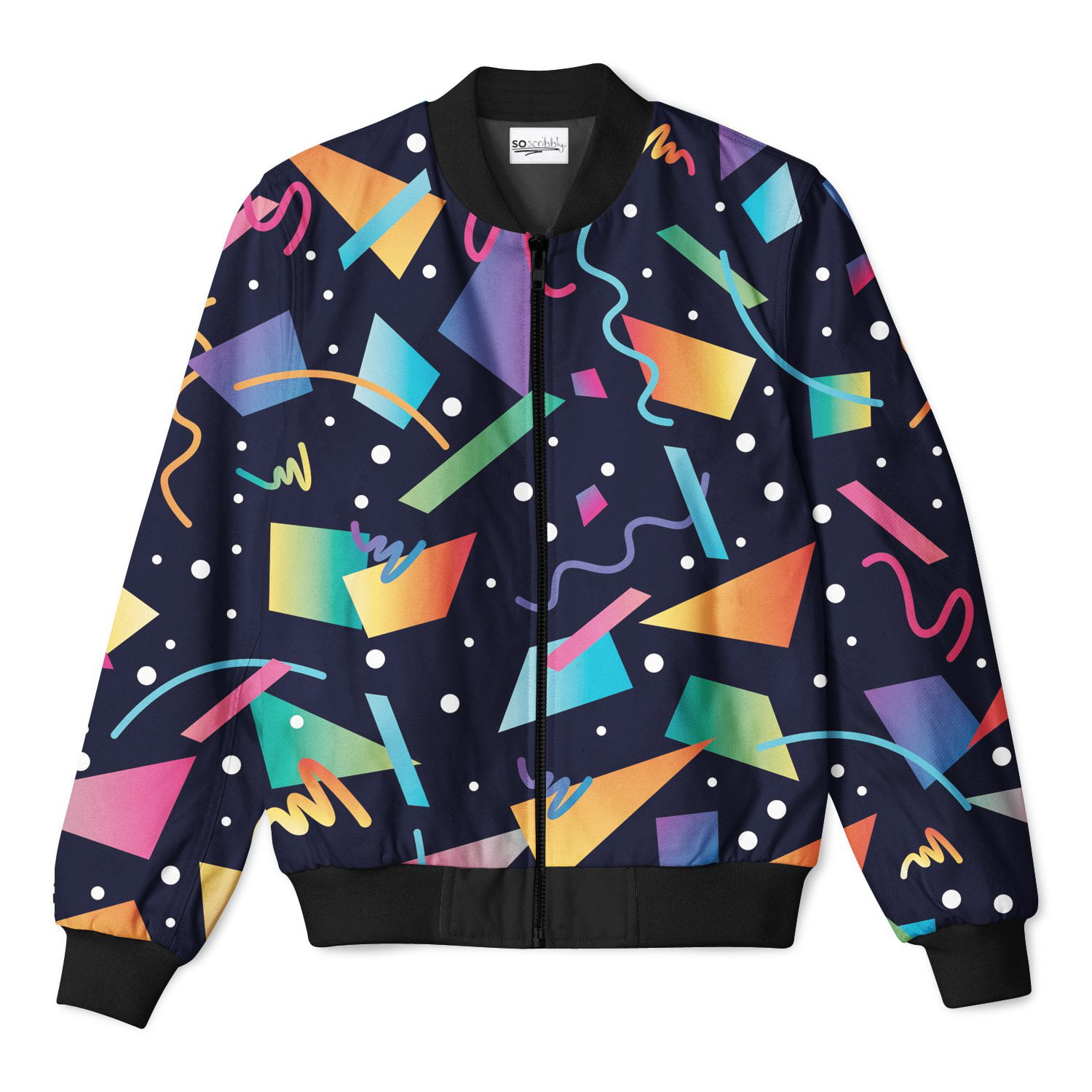 80s Obsessed Graphic Zip-Up Jacket | Unisex, Up to 4XL