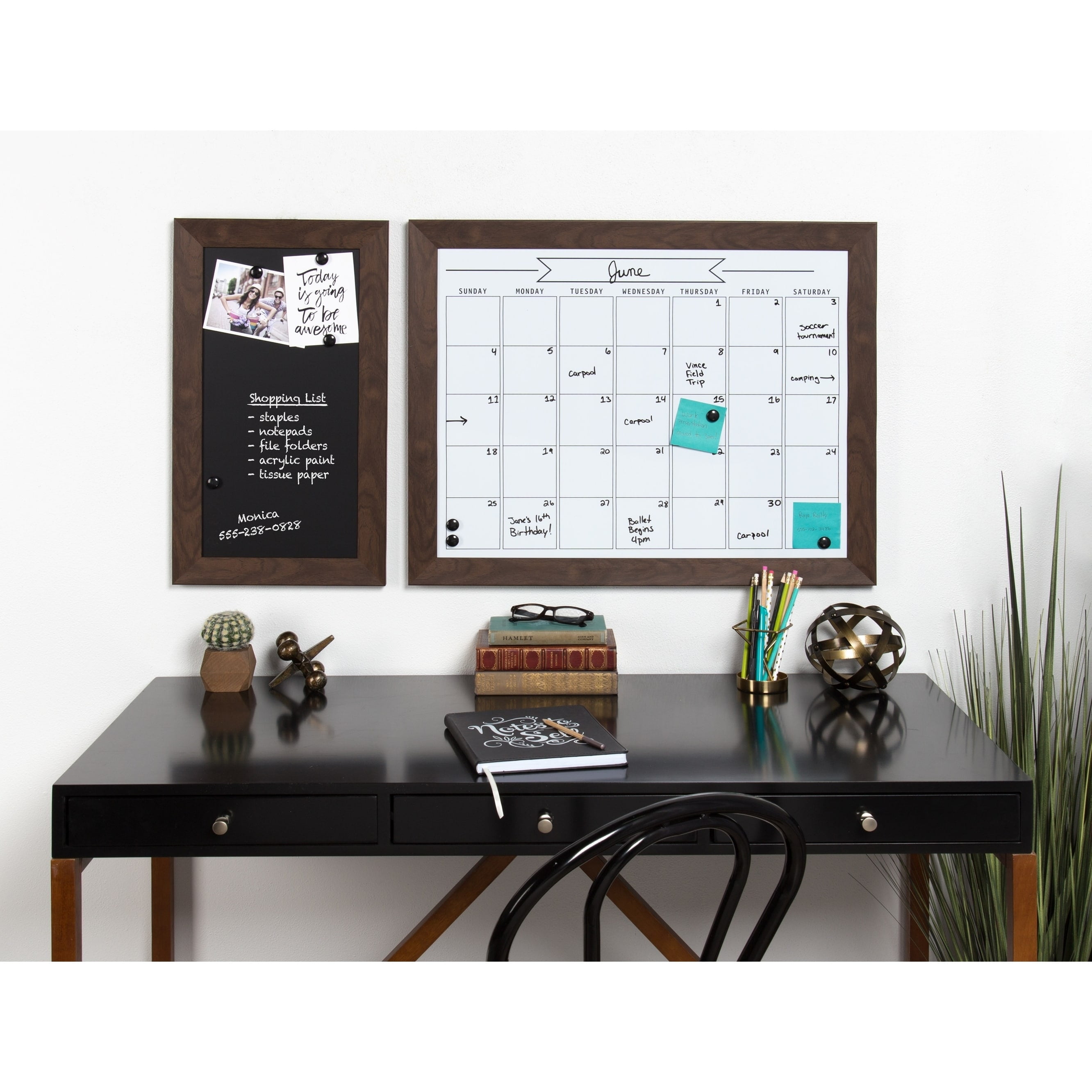 DesignOvation Beatrice Framed Magnetic Dry Erase Monthly Calendar DesignOvation Beatrice Framed Magnetic Dry Erase Monthly Calendar