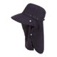 thumbnail image 1 of Sombrero para el sol con visera para la cara, para playa, verano, pesca, boonie Gris oscuro, 1 of 9