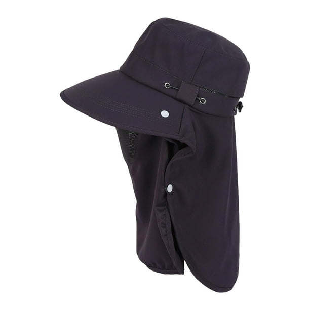 Sombrero para el sol con visera para la cara, para playa, verano, pesca, boonie Gris oscuro