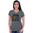 thumbnail image 4 of Two Brides Better Than One LGBT Pride Womens Slim Fit Graphic Tee Brisco Brands L, 4 of 4