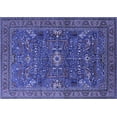thumbnail image 1 of Ahgly Company Machine Washable Indoor Rectangle Oriental Blue Industrial Area Rugs, 6' x 9', 1 of 4