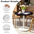 thumbnail image 5 of SEANATIVE 24 Inch Round Table Covers Stretch Fitted Cocktail Table Topper Cap Stain-Resistant Round Cocktail Tablecloths with Elastic Edged for Celebration Party, Colorful Sea Turtle Black, 5 of 7